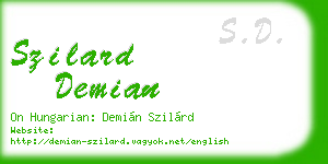szilard demian business card